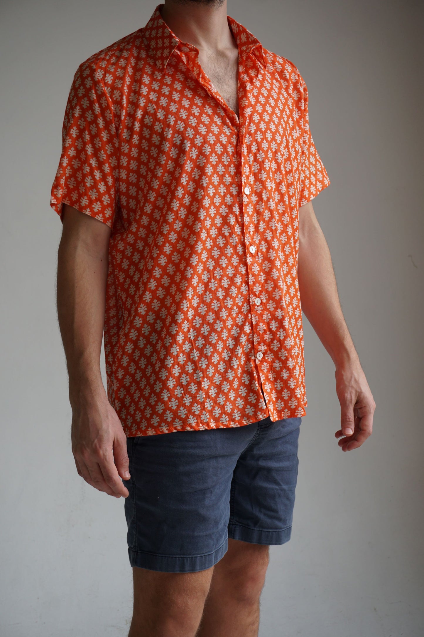 Bahari Short Sleeved Shirt Tangerine