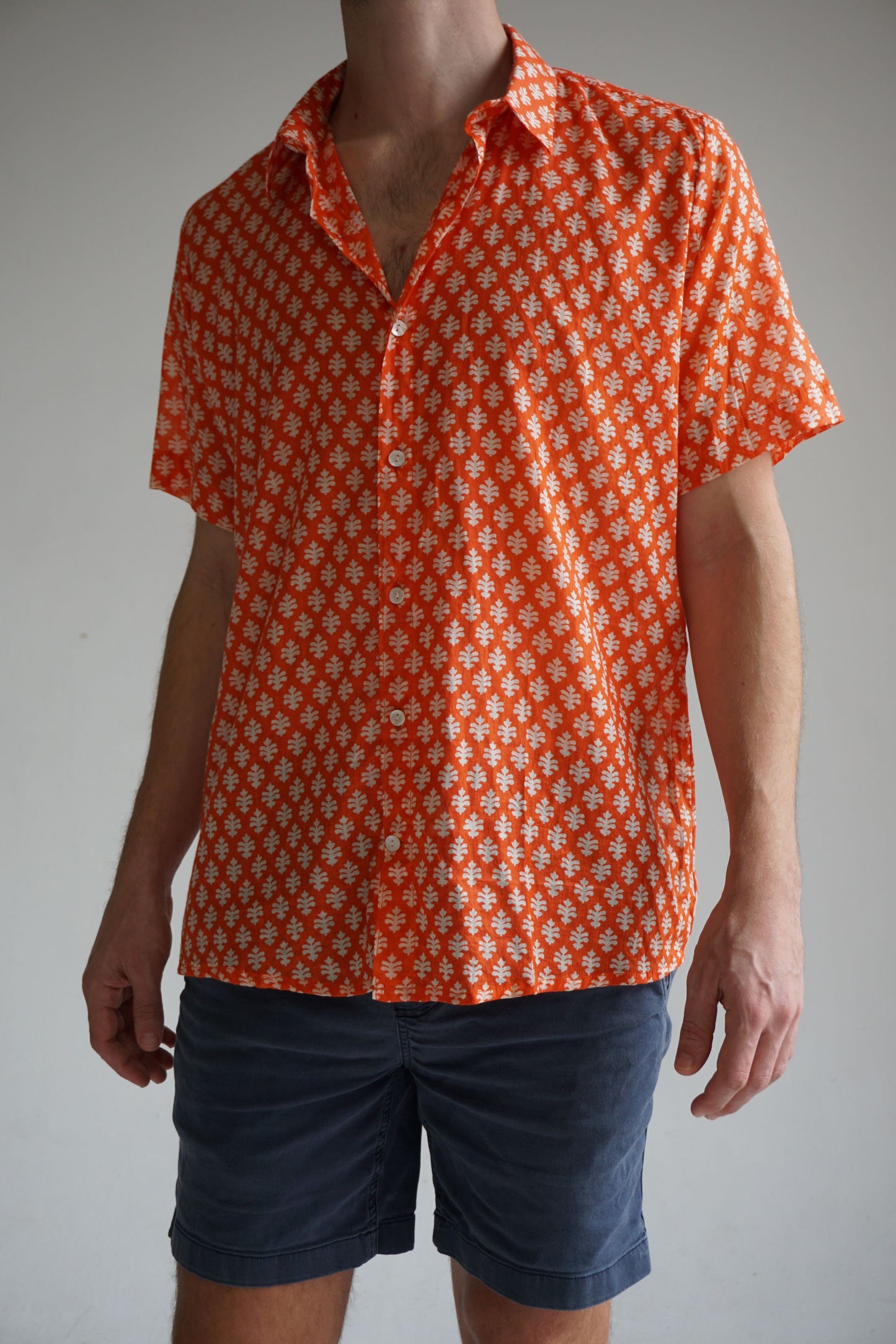 Bahari Short Sleeved Shirt Tangerine