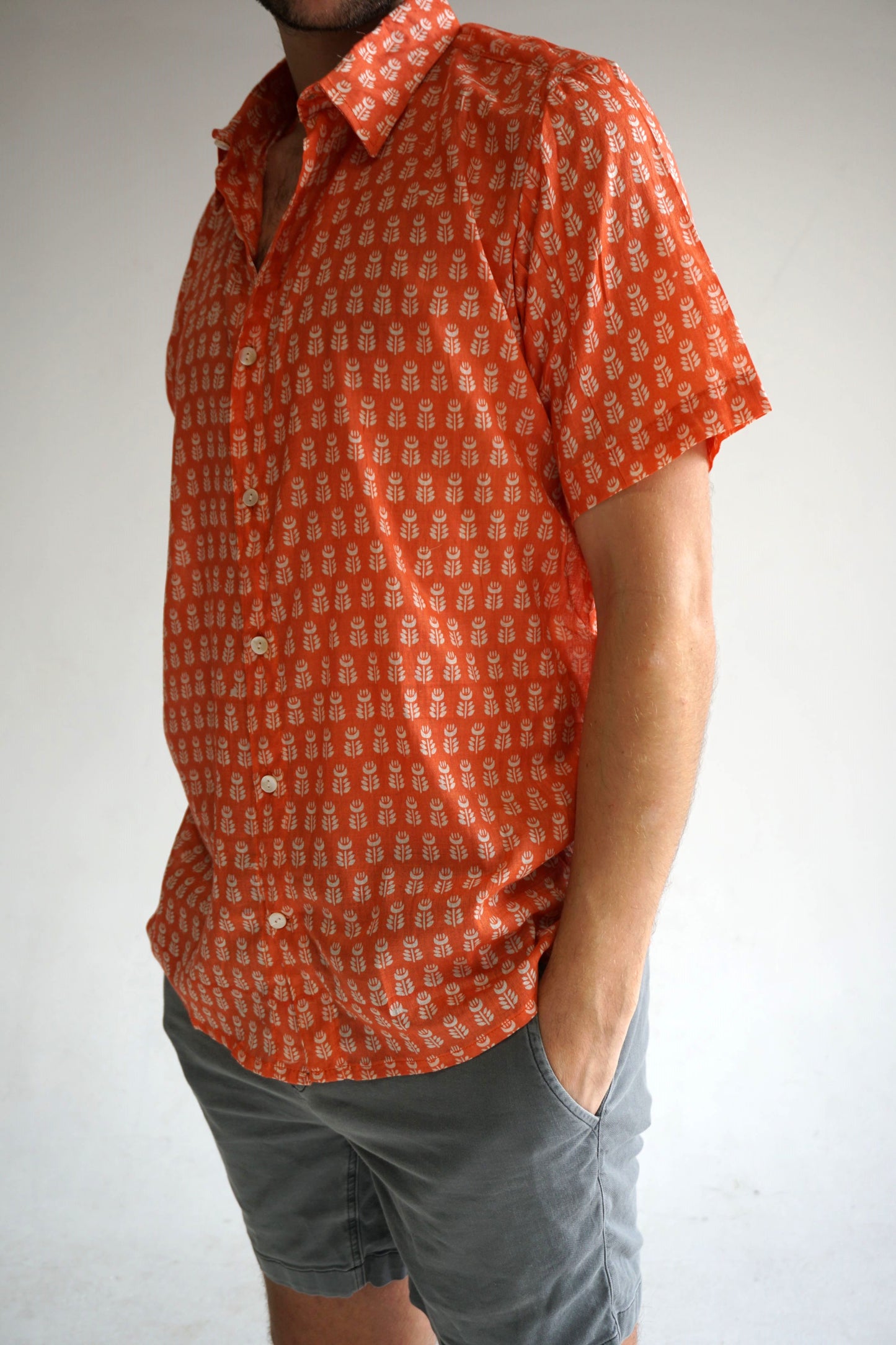 Bahari Short Sleeved Shirt Orange