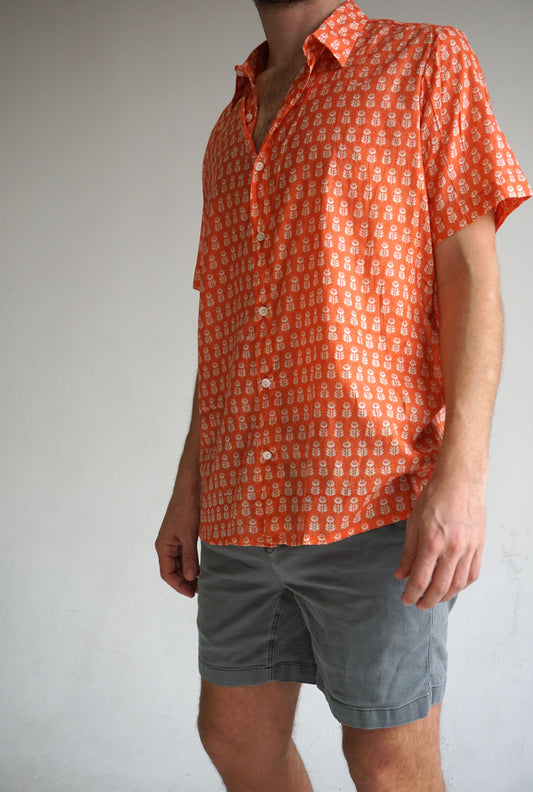 Bahari Short Sleeved Shirt Orange